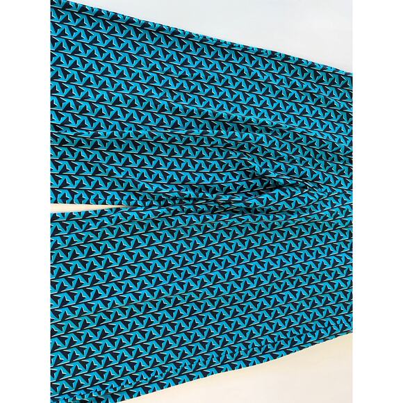 Diane Von Fursternburg Wide Leg Geometric Pants Size 8 Artsy Casual 100% Silk - Picture 14 of 16